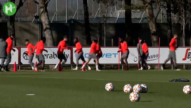 AC Milan training before facing Liverpool